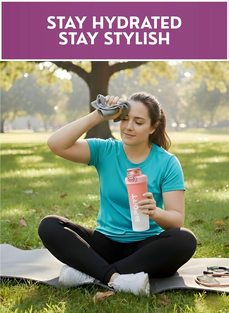 Zefzon Sports Water Bottle with Flip Lid – Leakproof BPA-Free Gym & Fitness Drinking Bottle, One-Click Lock, Portable Reusable Water Bottle for Workout, School, Office & Travel - Image 2